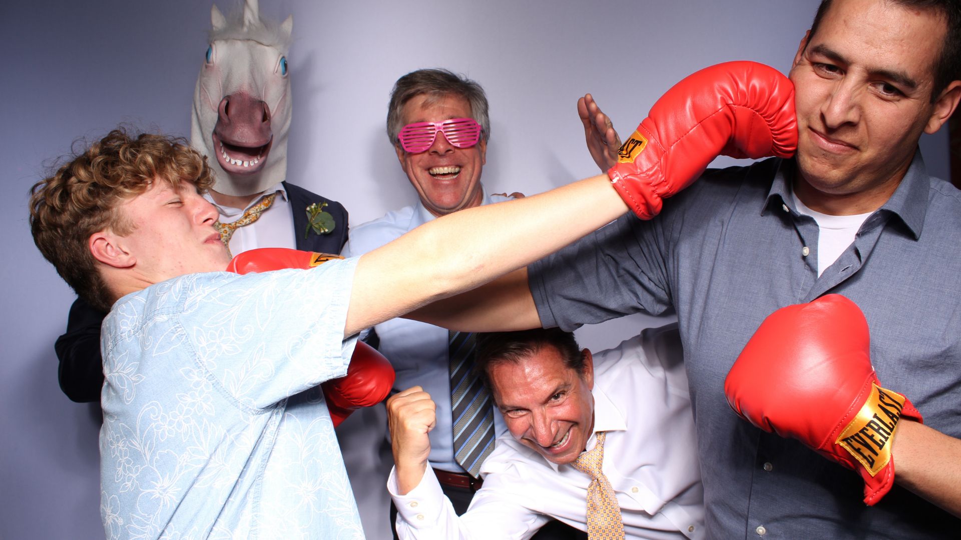 kids playing in a photo booth rental