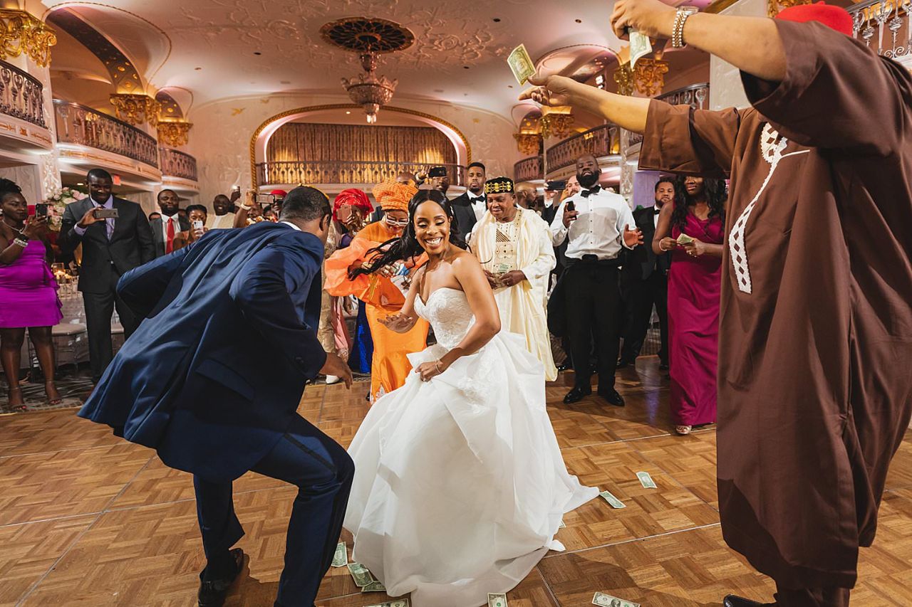 dancing couple at a wedding