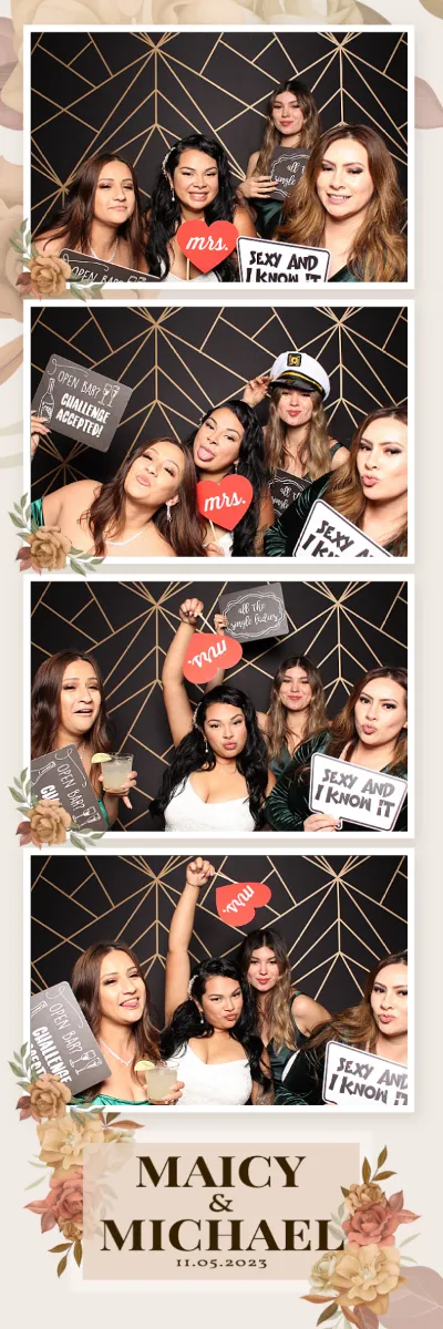A group of women posing for a picture with a sign that says Mrs.