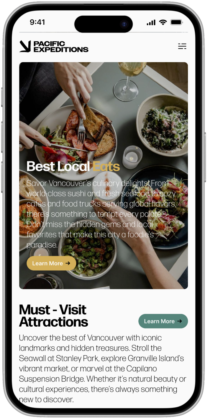 App screen: Explore, continued