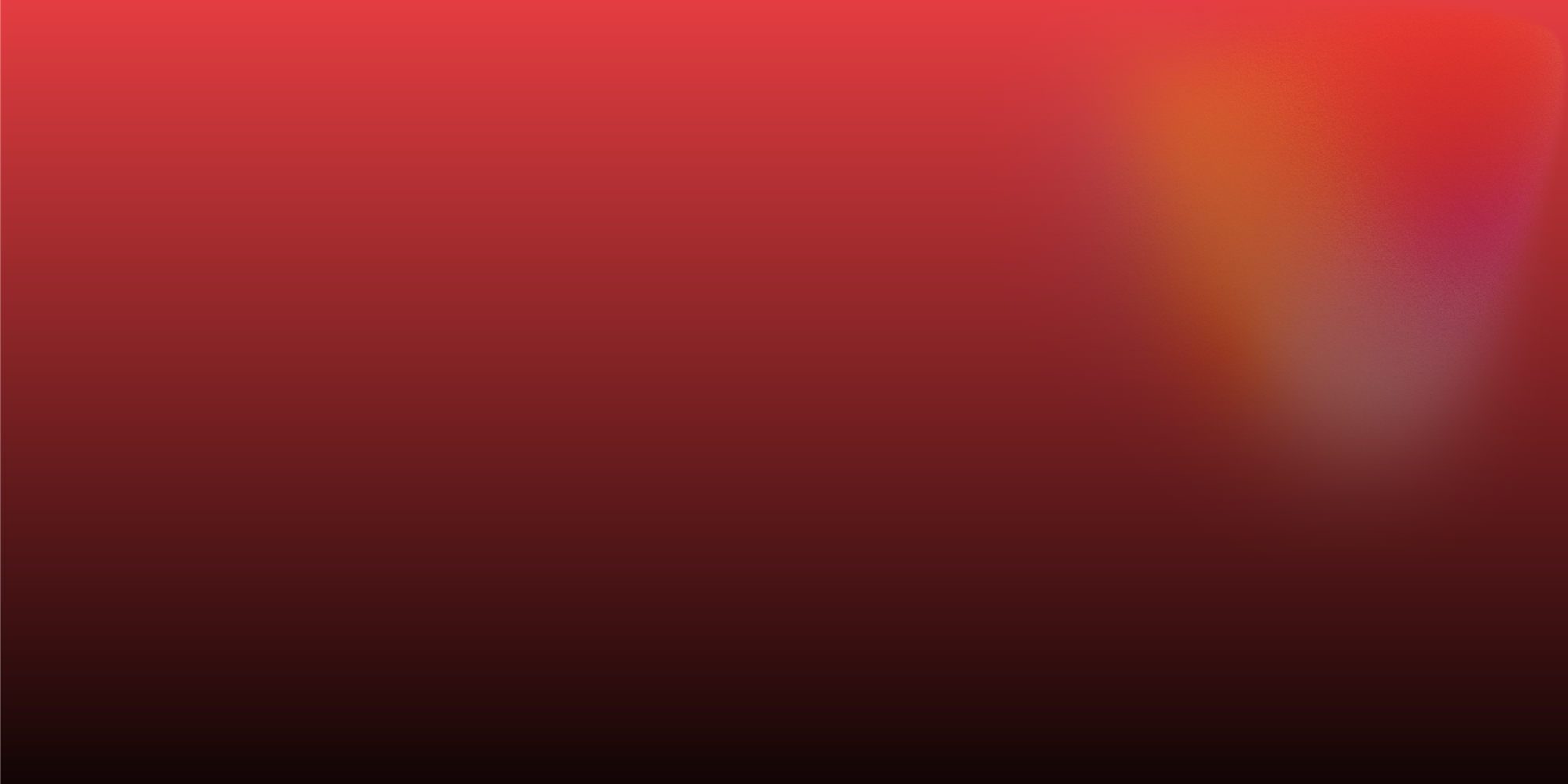 Red gradient background based on Rads Media branding