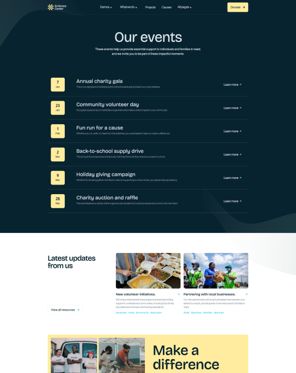 Page screen