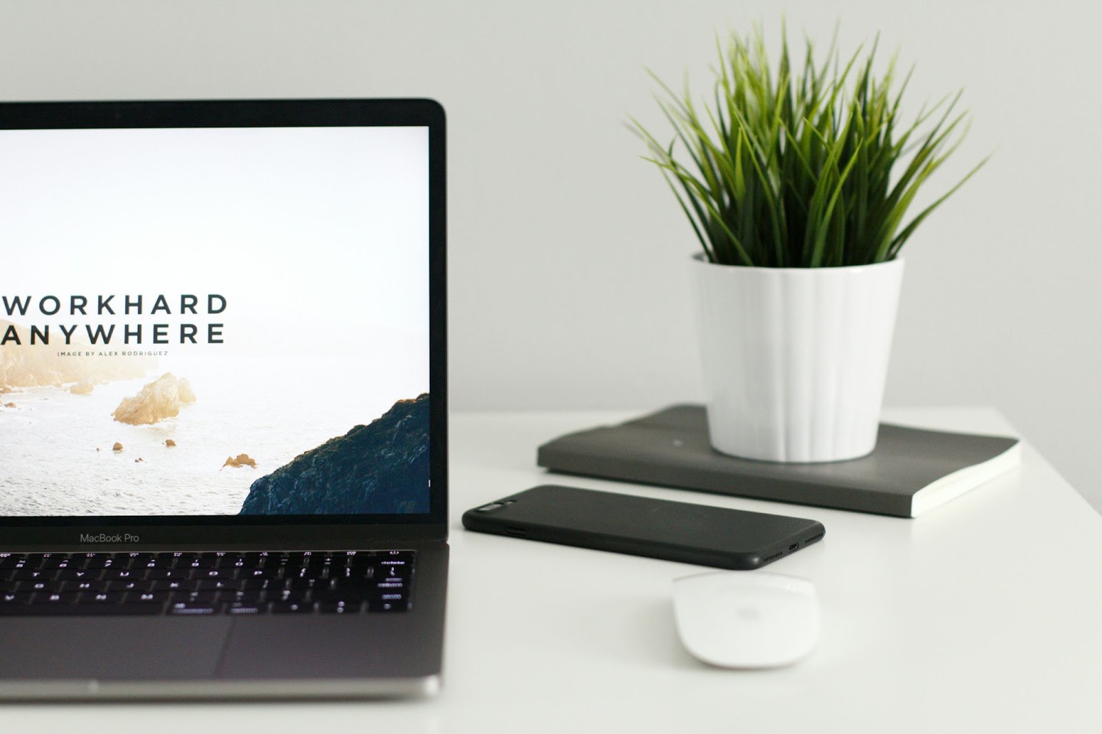 work hard anywhere written on the screen