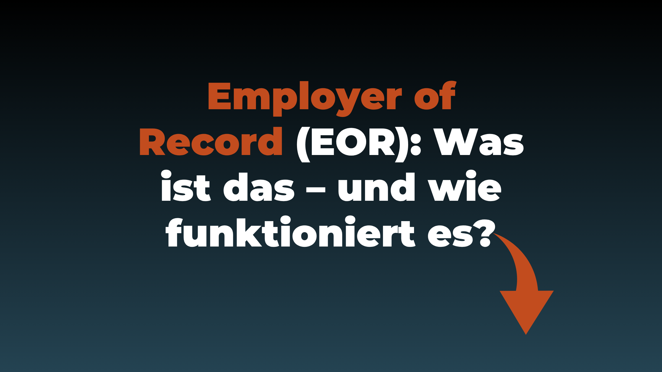 Employer of Record (EOR)