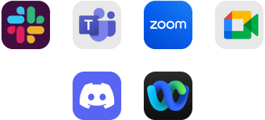 Logos of business communications platforms
