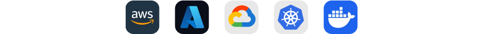 Logos of cloud infrastructure platforms