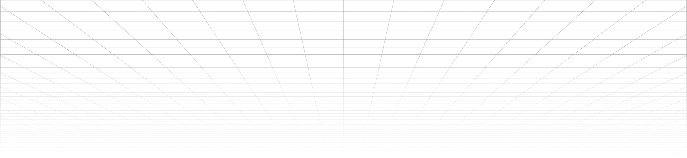 White background with a subtle perspective grid line pattern converging toward a central vanishing point.