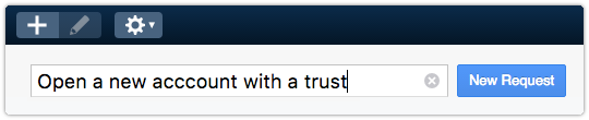 Subject entered in Service Desk console Search box