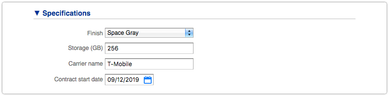 UI extension filled out in CI record