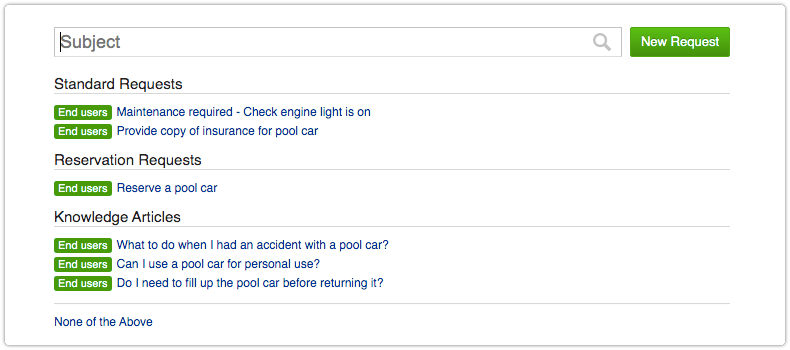 Reservation request in 4me Service Desk console