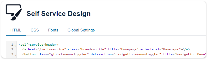 Self service html