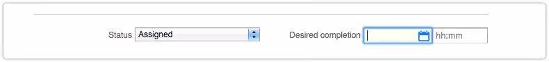Desired completion field