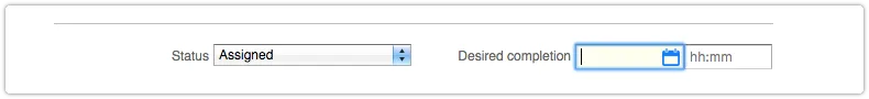 Desired completion field