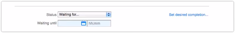 Waiting until field with Set desired completion link