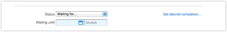 Waiting until field with Set desired completion link