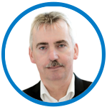 A man with a moustache on his face