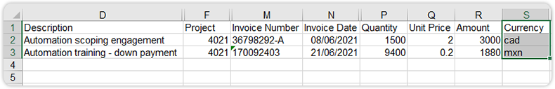 Export invoices multi currency