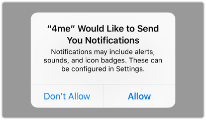4me would like to send you notifications