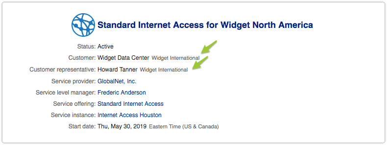 A screen shot of the internet access for widget north america