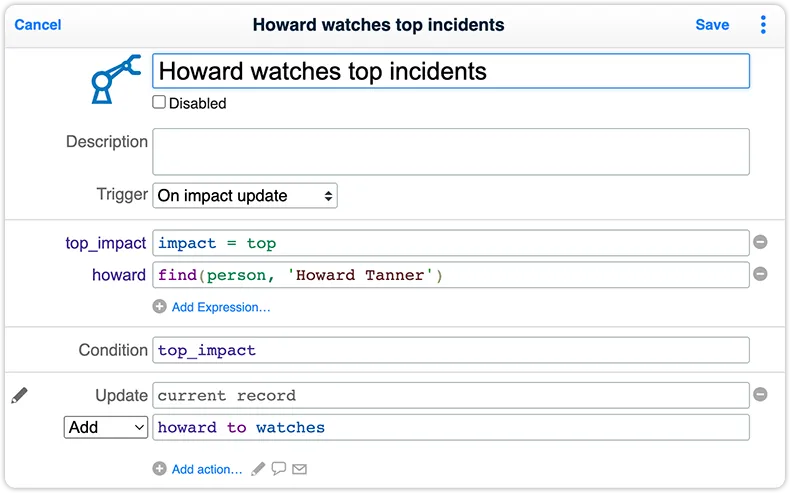Add to watches automation