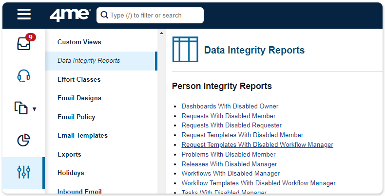 data integrity reports