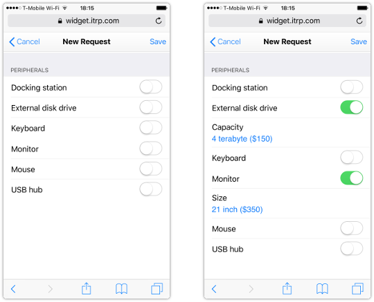 UI Extension in ITRP Mobile
