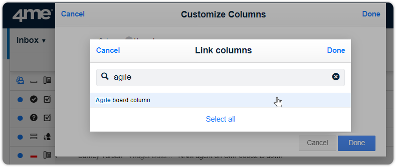 Custom column agile board