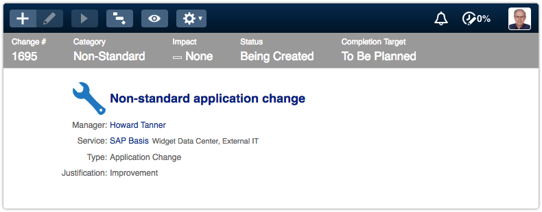 Change in status Being Created