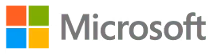 A microsoft logo with a green background