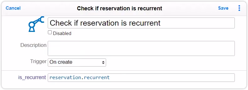 A screen shot of the check if reservation form