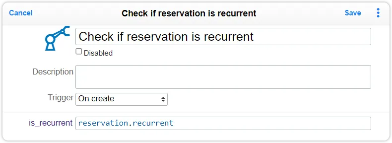 A screen shot of the check if reservation form
