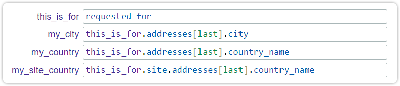 Automation rules country name