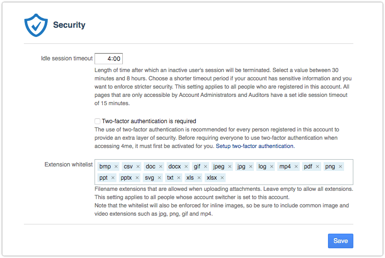 File extensions whitelisted by default