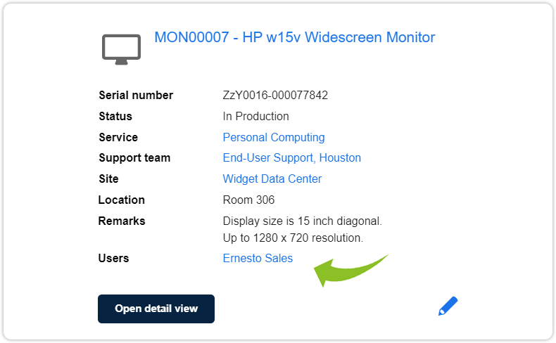 Configuration item preview