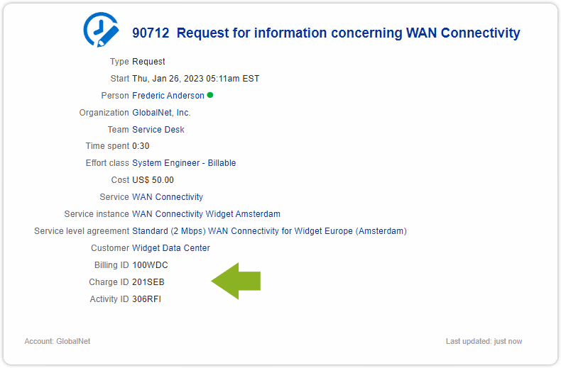 Request billing ids