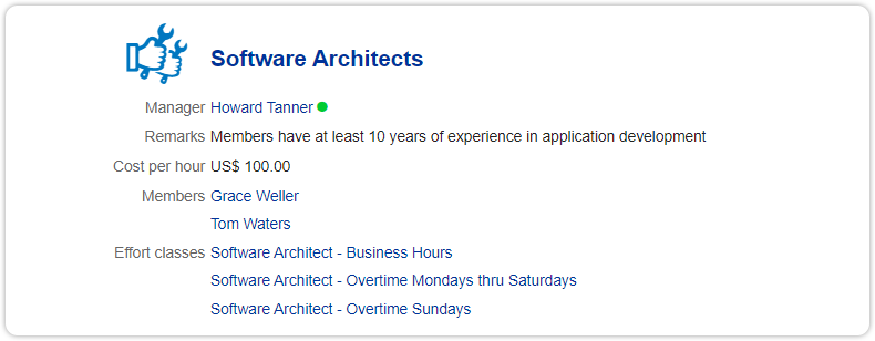 Effort classes skill pool