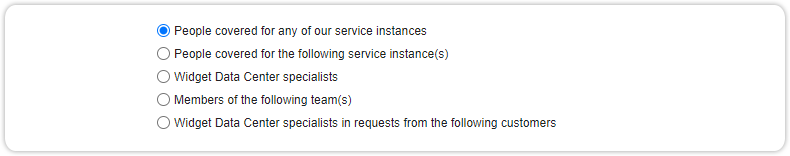 broadcast visibility options