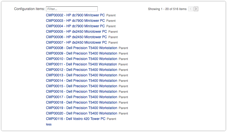 Browse through CI relations