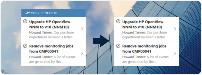 Widget without header