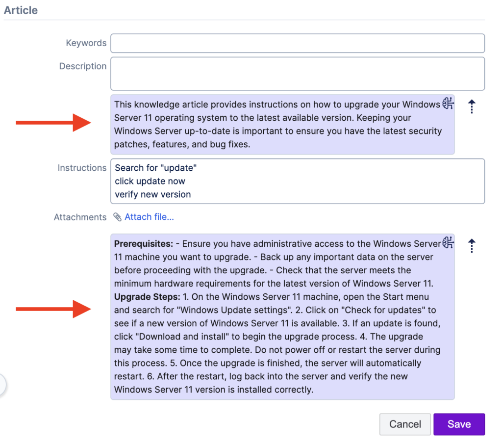 A screenshot of a web page with the settings highlighted