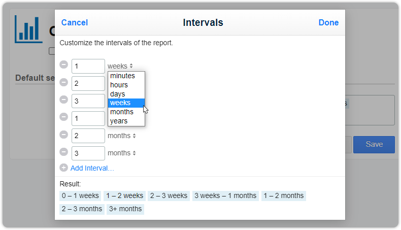 New report intervals