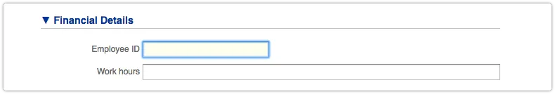 Employee ID field of Person form