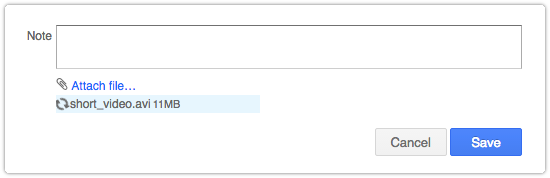 File attachment upload