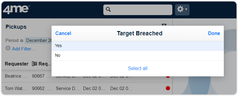 Pickups target breached filter