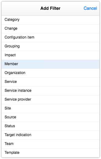 Member filter for request views