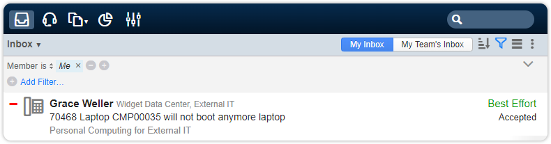 Member filter my inbox