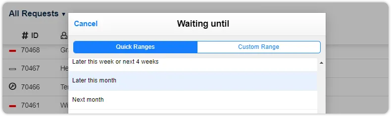 Waiting until filter