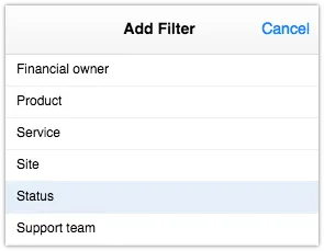 Filters for Configuration Items view