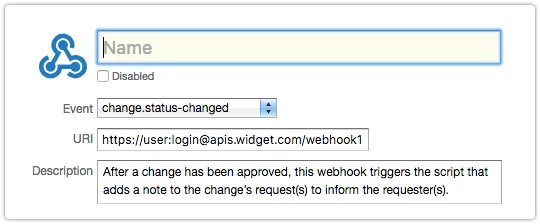 Webhook Name field