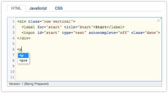 Improved ITRP code editor